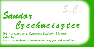 sandor czechmeiszter business card