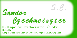 sandor czechmeiszter business card
